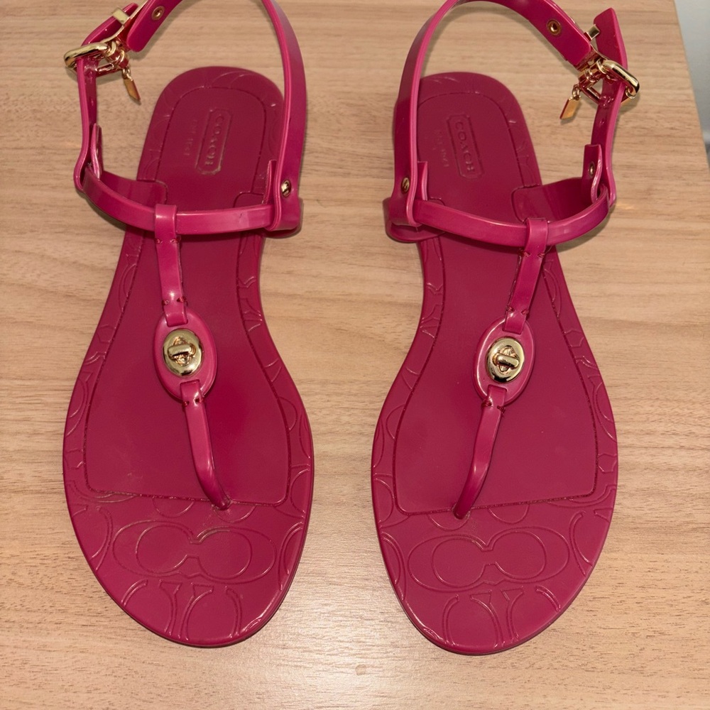 Coach Women's Fuchsia Sandals